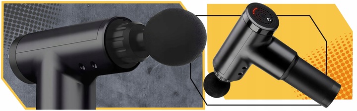 PISTOLET DO MASAŻU MOCNY MASAŻER CIAŁA STÓP MASSAGE GUN PRO Z AKUMULATOREM EAN (GTIN) 5906700049699